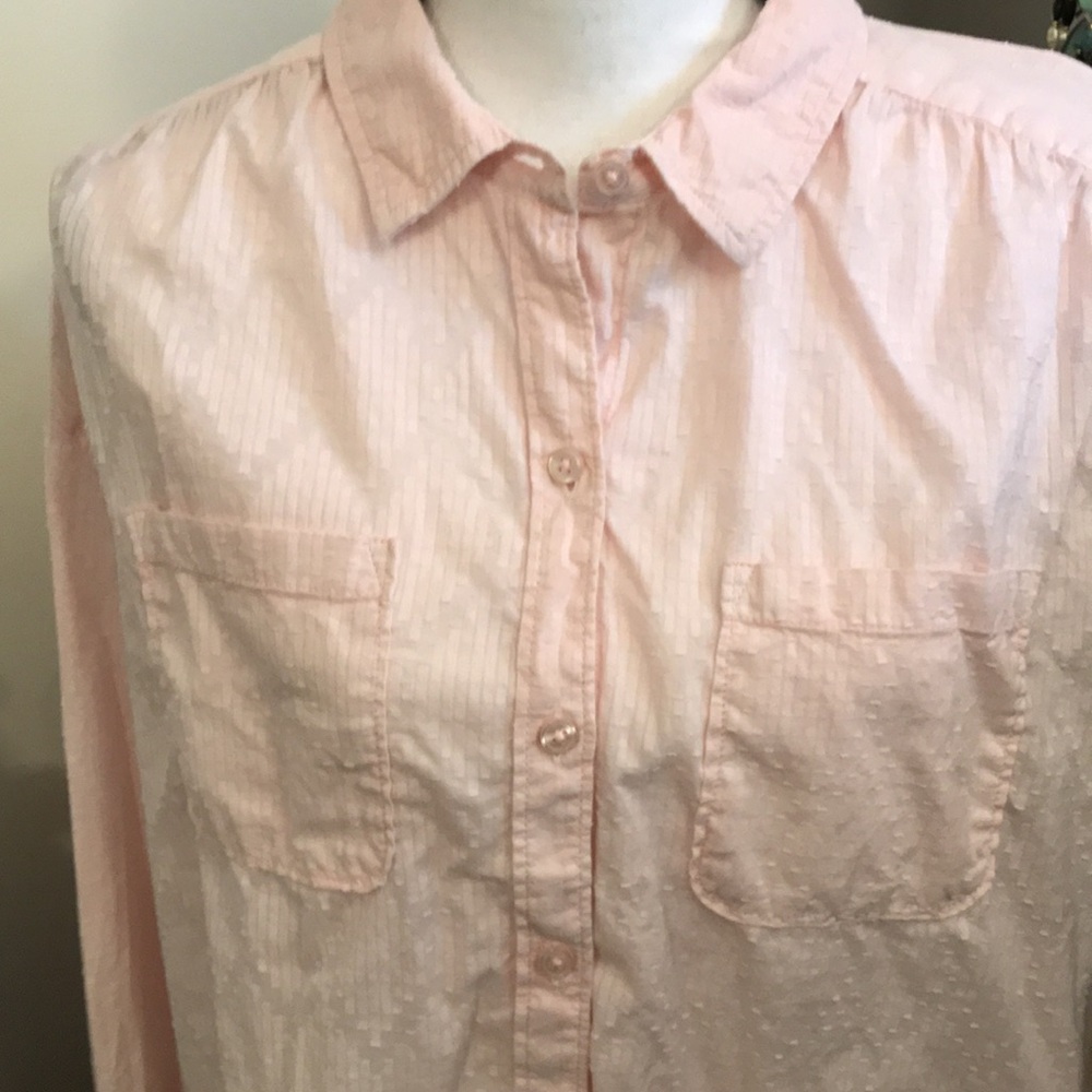 Wonderly Shoelace Pink Blouse, size xl - Picture 2 of 6